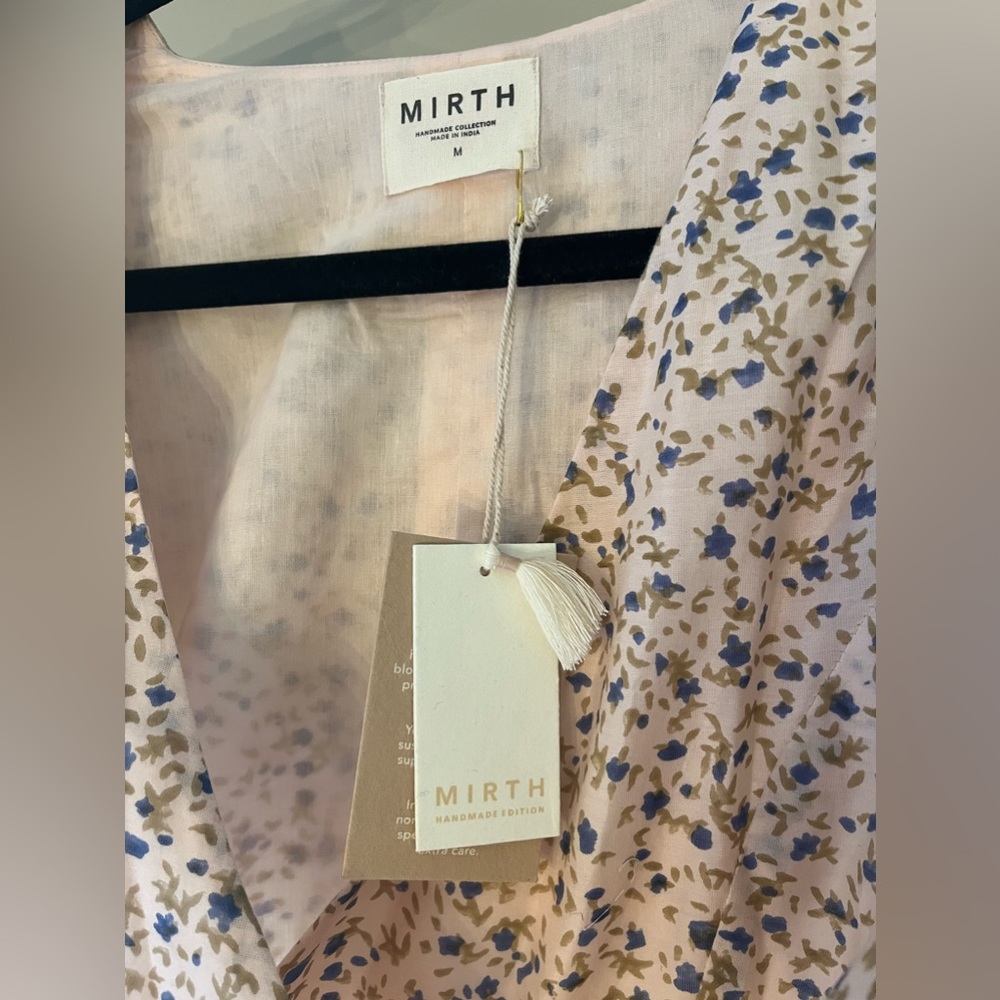 New with tags. Mirth Krabi Crossover Dress in Champagne, Size Medium